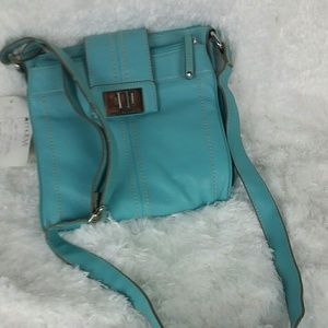 NWT Tignanello Aqua Flap Crossbody Handbag.